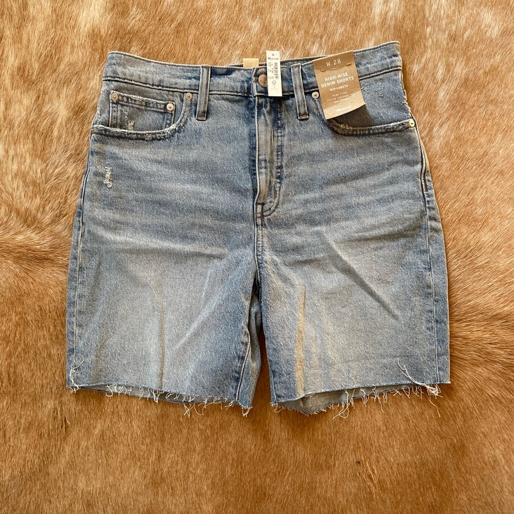 NWT madewell high waisted denim shorts